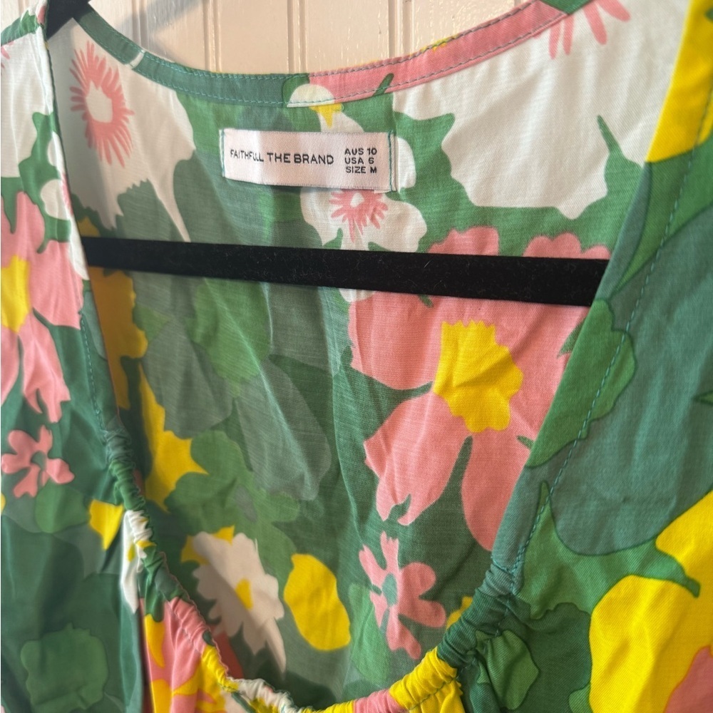 Faithfull the Brand Las Oslas Floral Print Blouse Medium - Picture 2 of 7